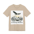 Chasing Birdies Golf T-Shirt | Vintage Eagle & Mountain Golf Course Design | Golf Gift