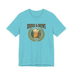 Birdies & Brews Golf T-Shirt | Vintage Beer Mug Crest Tee | Funny Golf Gift For Him