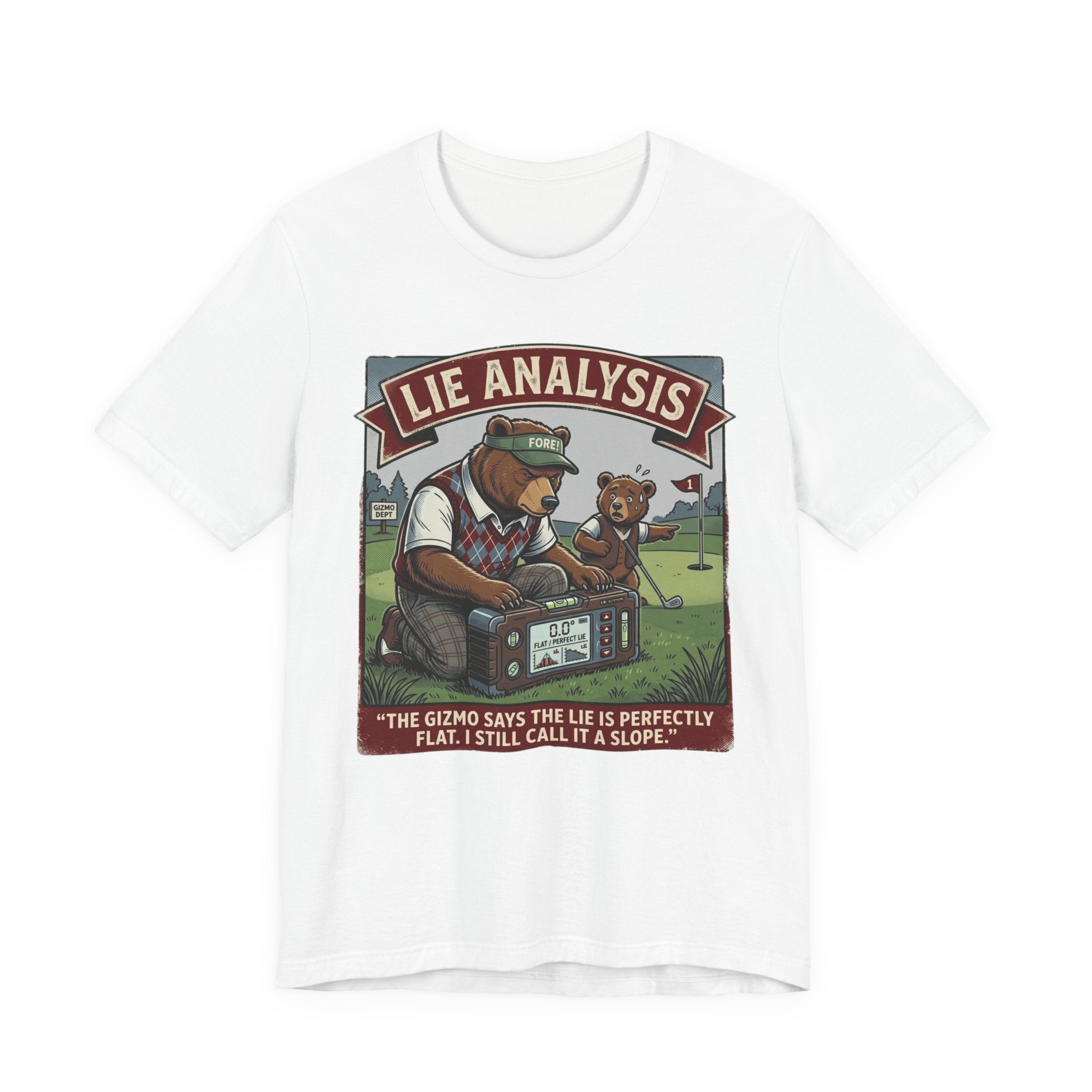 Lie Analysis Funny Golf T-Shirt | Golf Slope Humor | Golfer Gift Tee