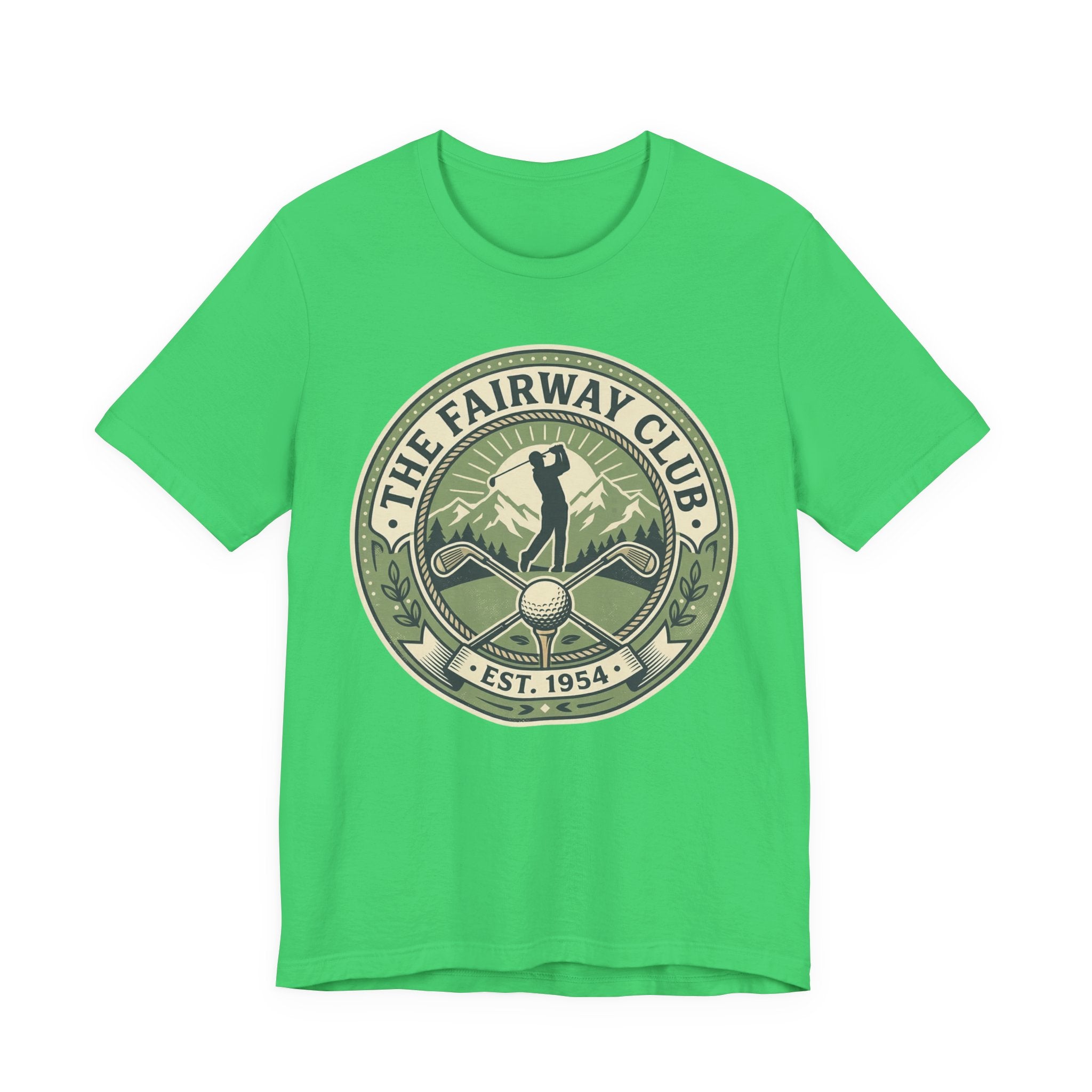 The Fairway Club Golf T-Shirt | Vintage Crest Tee Est. 1954 | Wild Green Golf