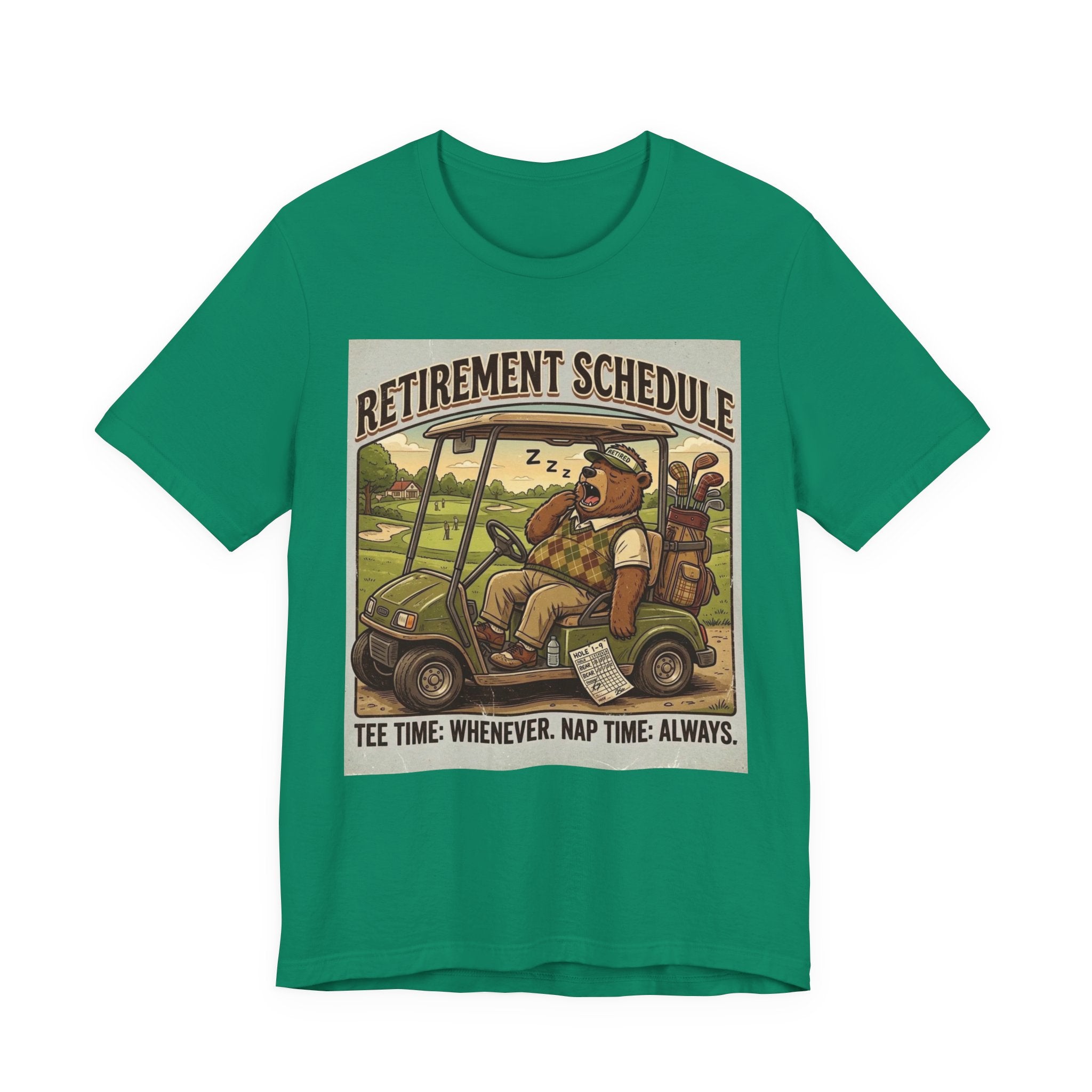 Retirement Schedule Funny Golf T-Shirt | Retired Golfer Gift | Golf Cart Humor Tee