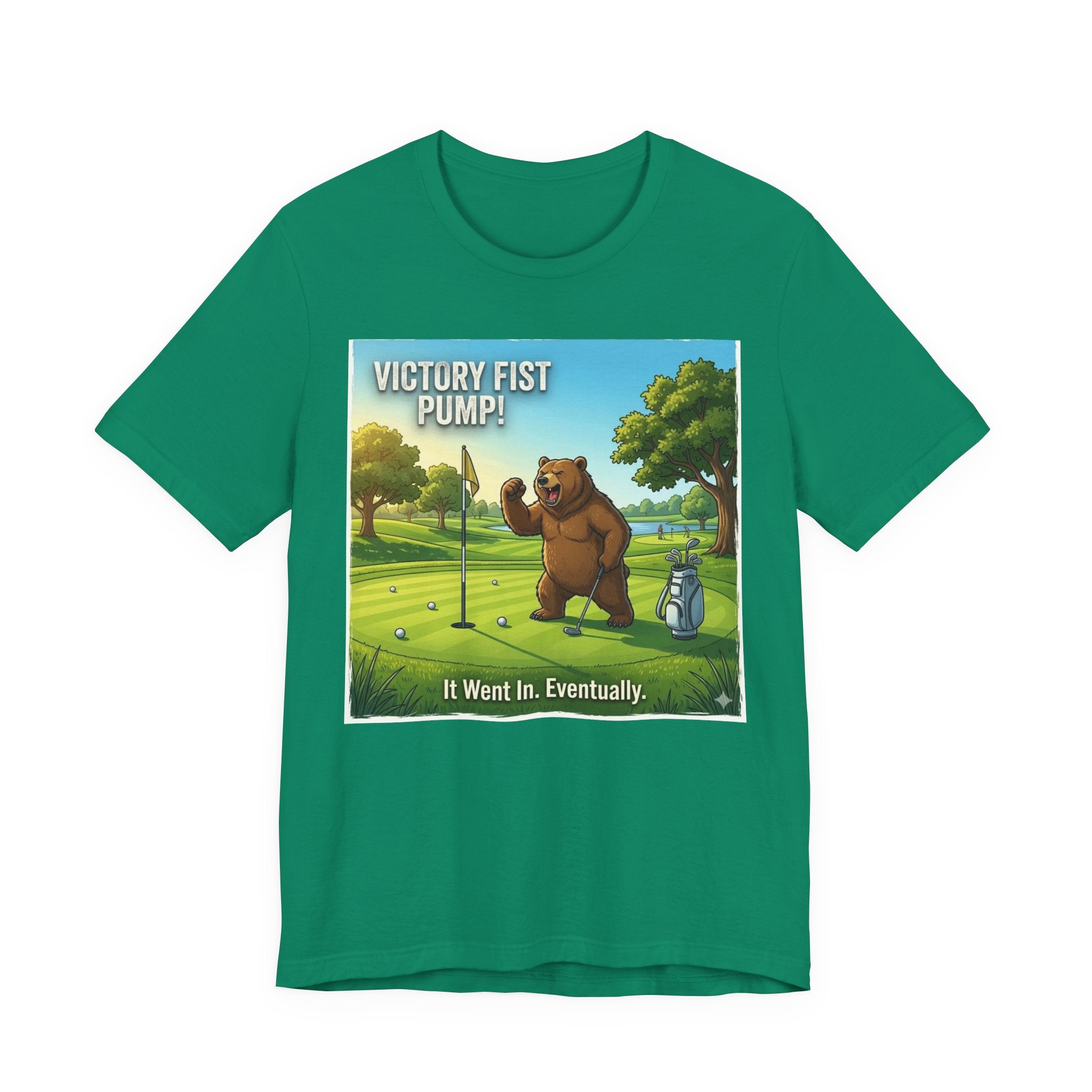 Victory Fist Pump Funny Golf T-Shirt | Golf Putting Humor | Golfer Gift Tee