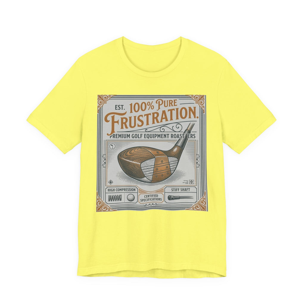 100% Pure Frustration Golf T-Shirt | Vintage Driver Label Tee | Wild Green Golf