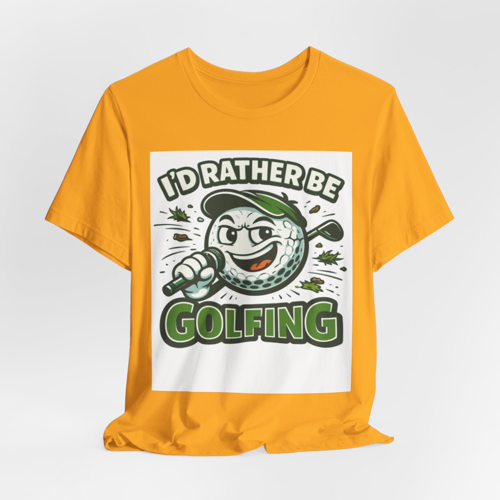I'd Rather Be Golfing Graphic T-Shirt | Golf Lover Tee | Funny Golf Gift