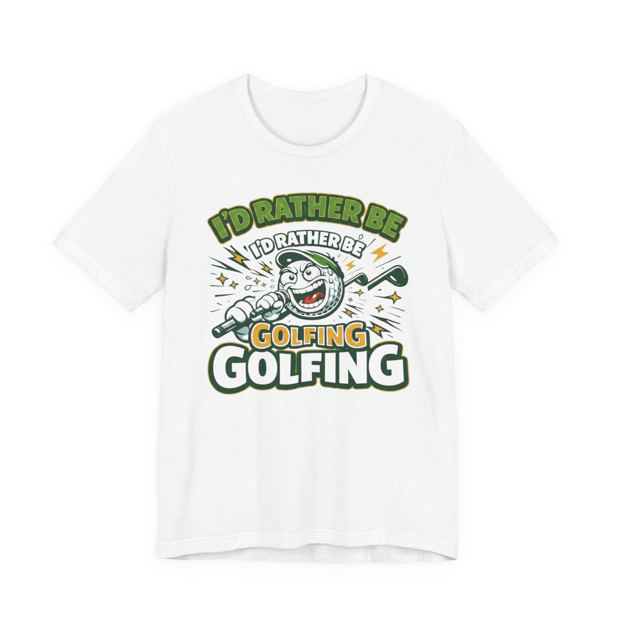 I'd Rather Be Golfing Graphic T-Shirt | Golf Lover Tee | Funny Golf Gift