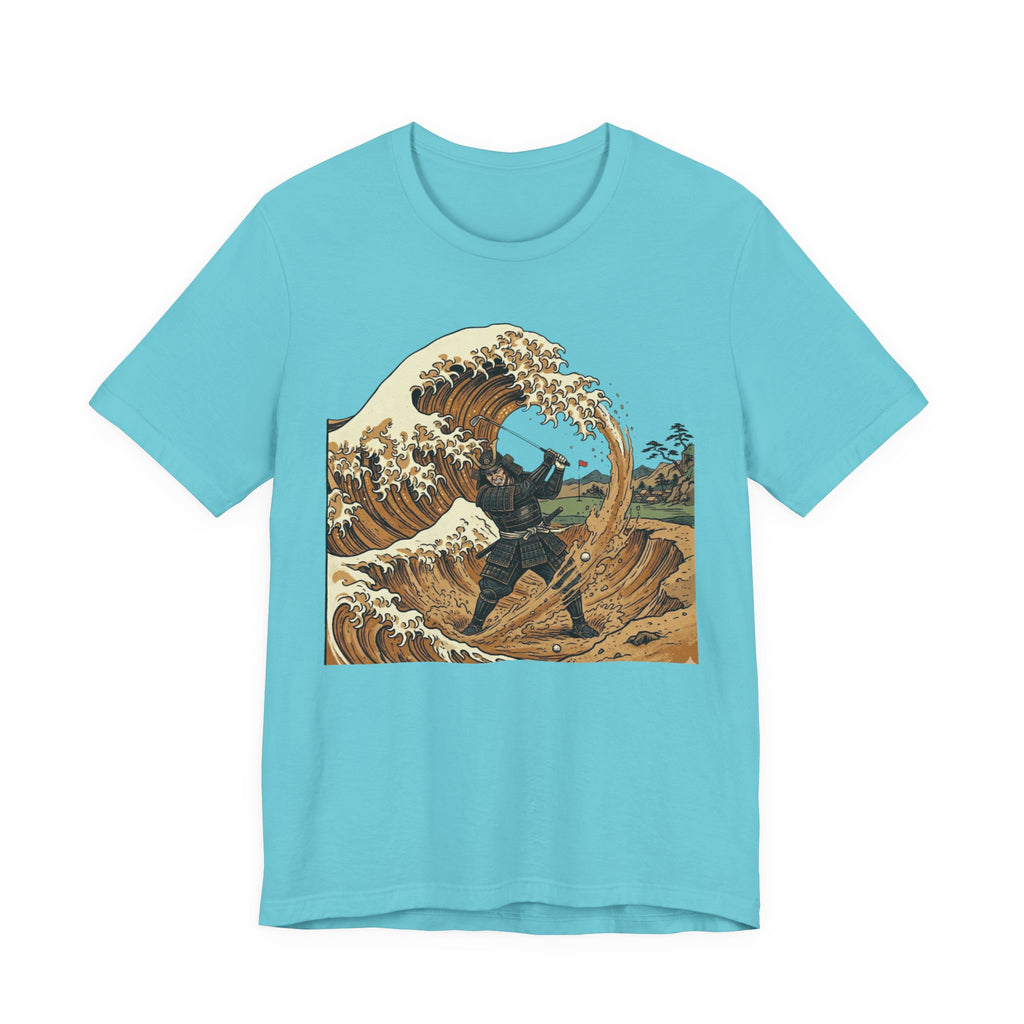 Bunkered Golf T-Shirt | Samurai Great Wave Bunker Tee | Golf Legend Series | Wild Green Golf