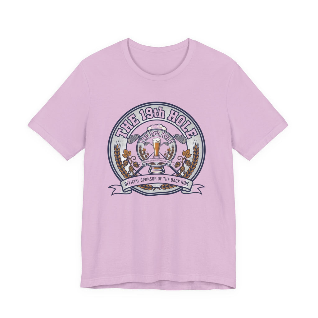 The 19th Hole Beer Golf T-Shirt | Official Sponsor Back Nine | Golf Beer Gift