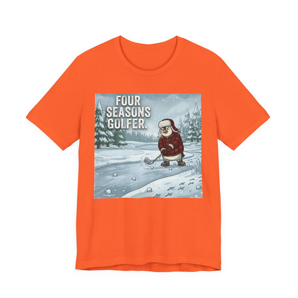 Four Seasons Golfer Funny Golf T-Shirt | Winter Golf Humor | Golf Gift Tee