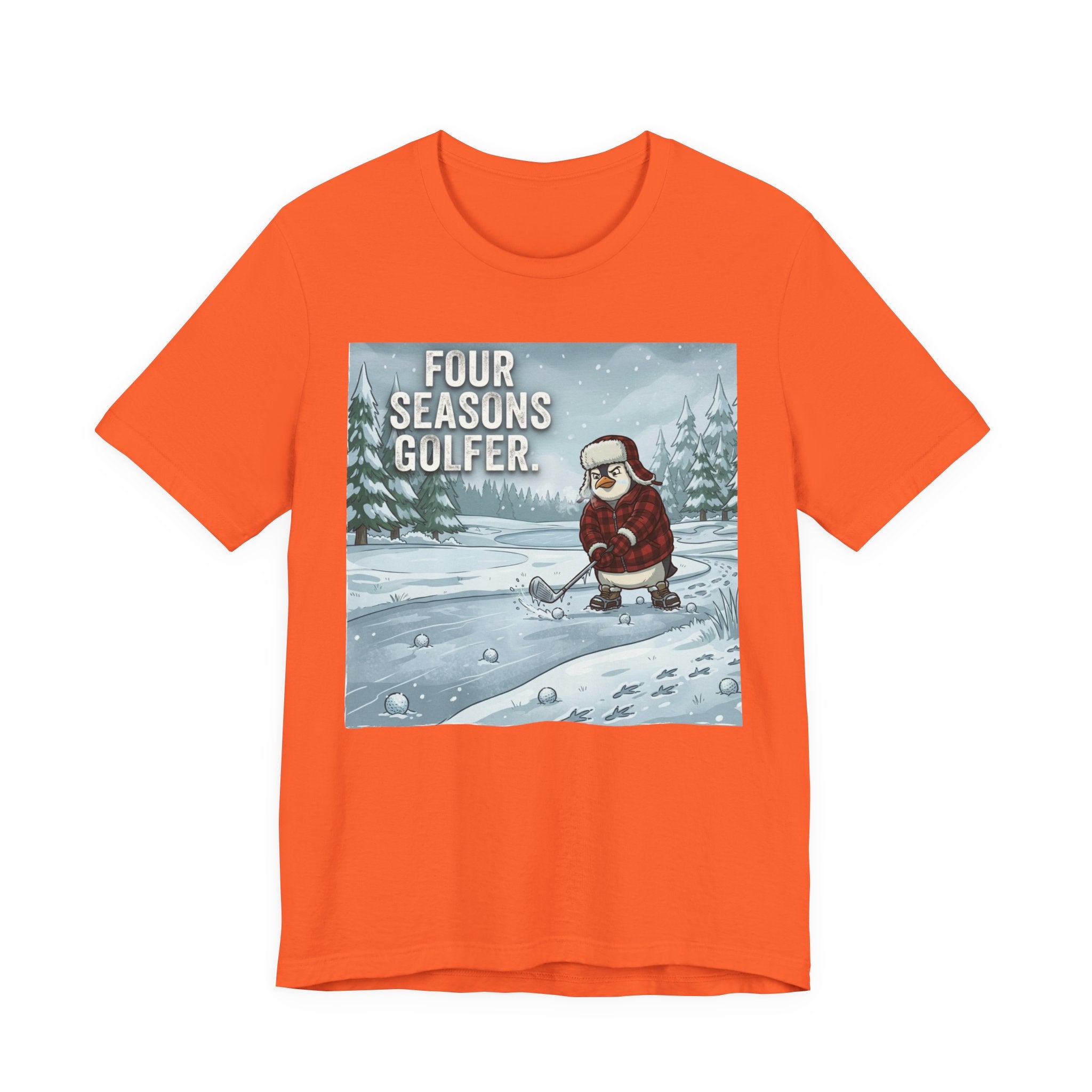 Four Seasons Golfer Funny Golf T-Shirt | Winter Golf Humor | Golf Gift Tee