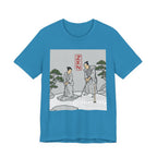 ZEN Golf T-Shirt | Two Samurai Putting Japanese Art Tee | Golf Legend Series | Wild Green Golf