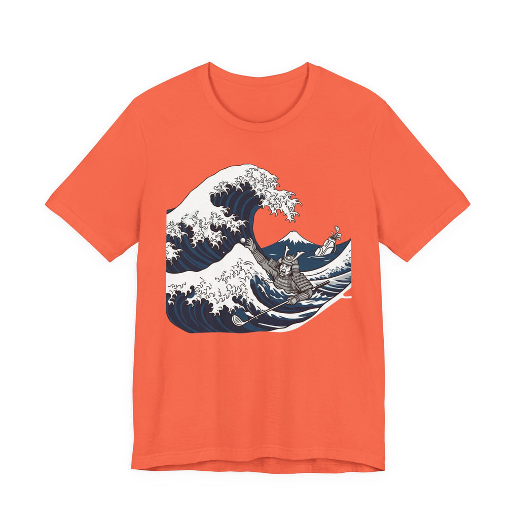 Water Warrior Golf T-Shirt | Samurai Great Wave Golf Bag | Golf Legend Series | Wild Green Golf