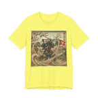Samurai Bunker Shot Golf T-Shirt | Japanese Woodblock Sand Wave | Golf Legend Series | Wild Green Golf