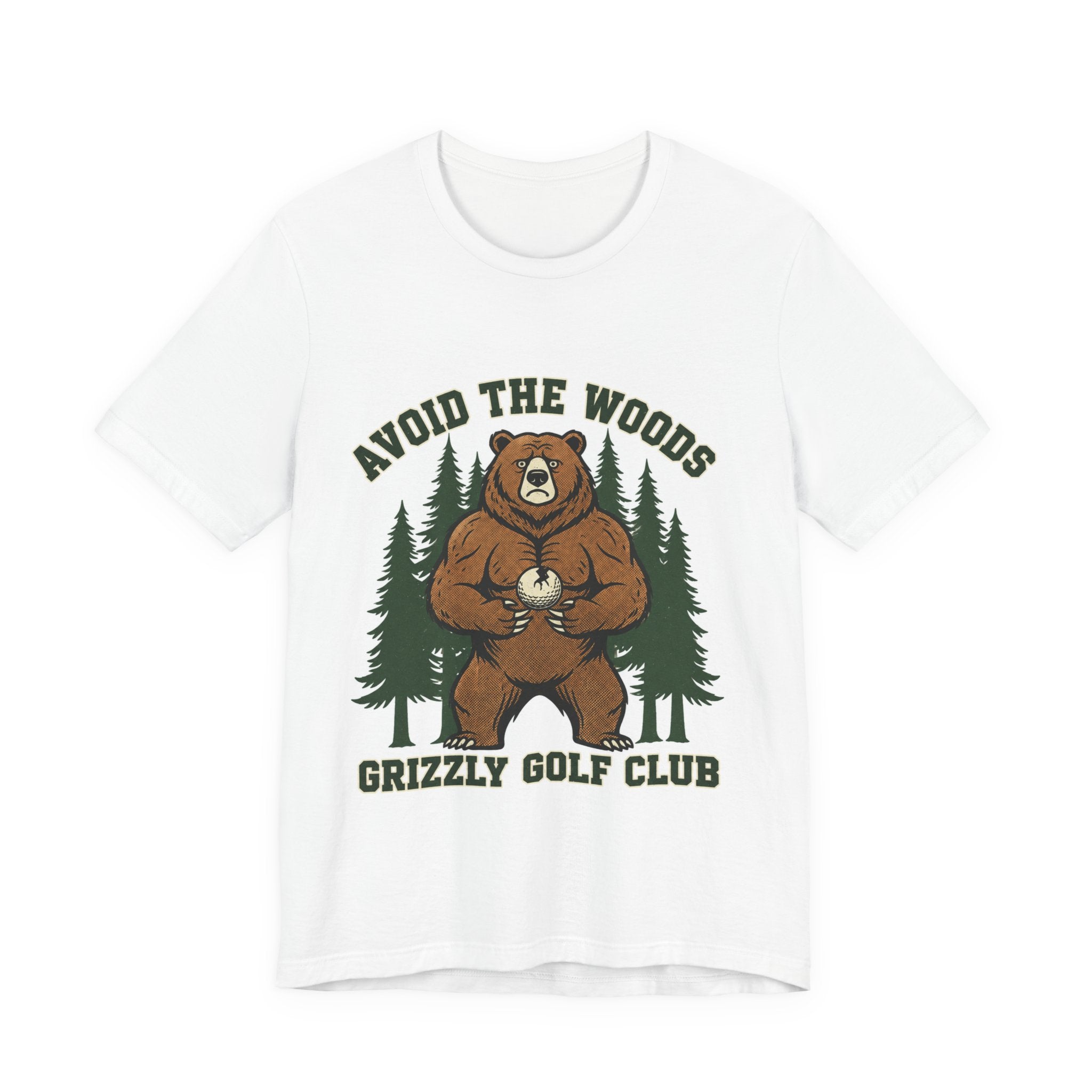 Avoid The Woods Grizzly Golf Club T-Shirt | Funny Golf Shirt | Golf Gift For Him