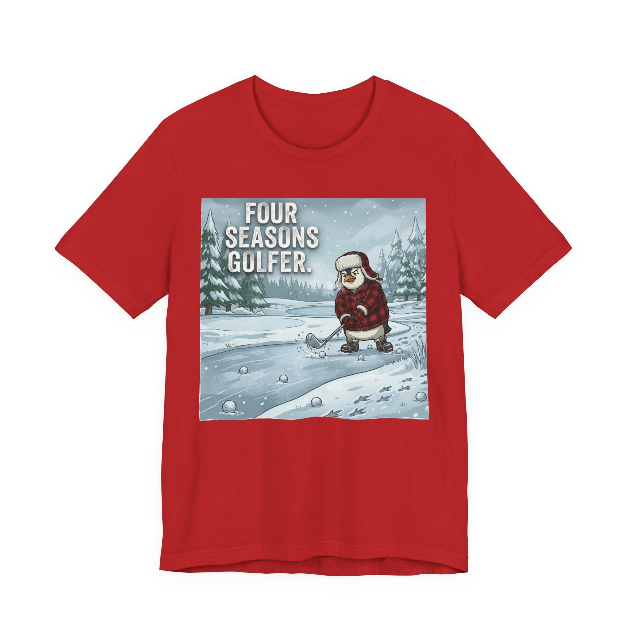 Four Seasons Golfer Funny Golf T-Shirt | Winter Golf Humor | Golf Gift Tee