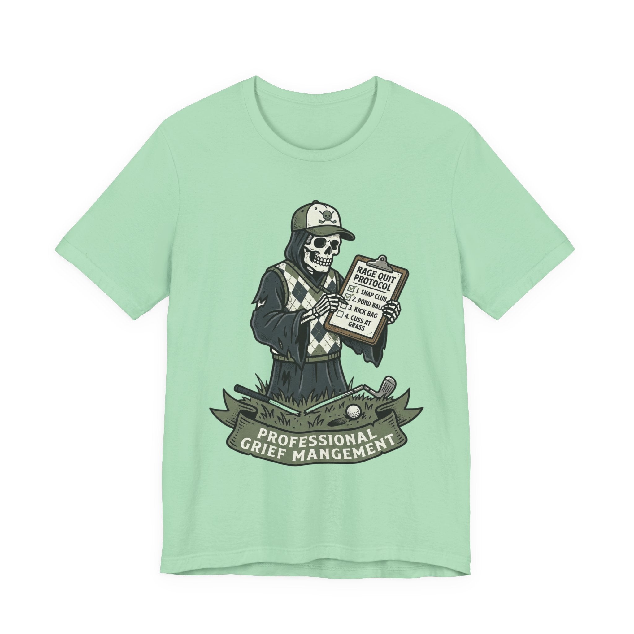 Professional Grief Management Tee — Skull Counselor Graphic T-Shirt