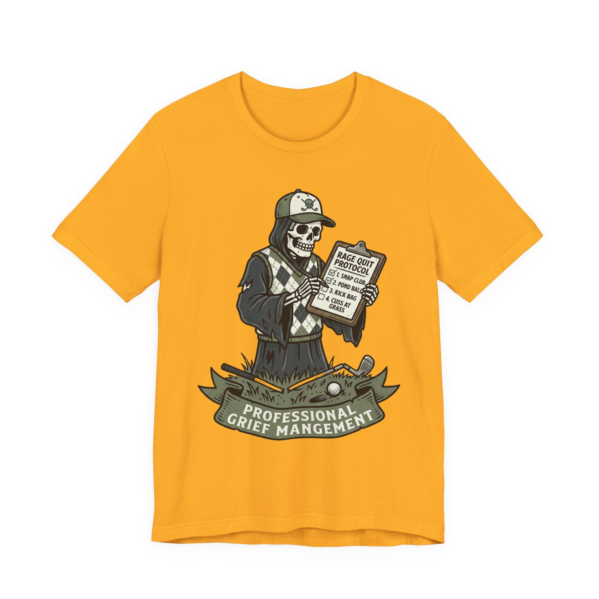 Professional Grief Management Tee — Skull Counselor Graphic T-Shirt