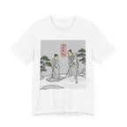 ZEN Golf T-Shirt | Two Samurai Putting Japanese Art Tee | Golf Legend Series | Wild Green Golf