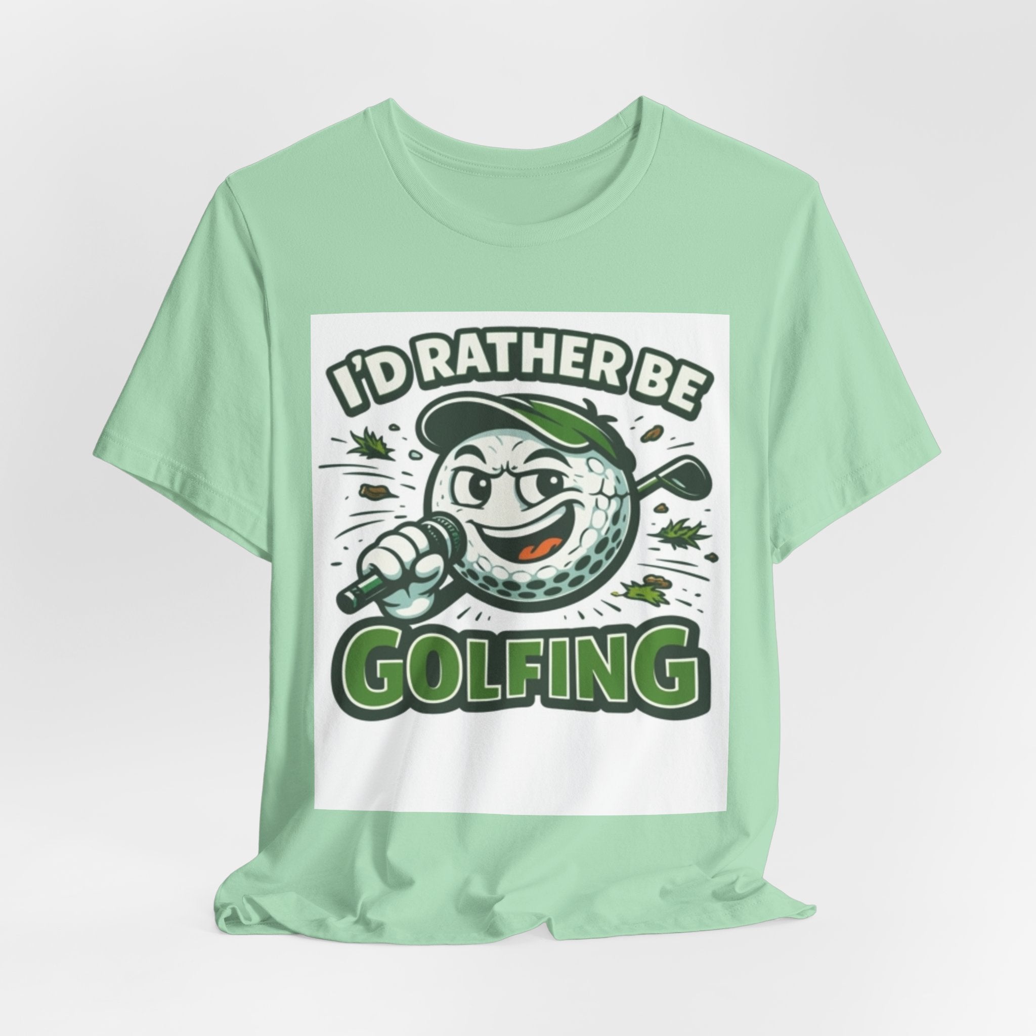 I'd Rather Be Golfing Graphic T-Shirt | Golf Lover Tee | Funny Golf Gift