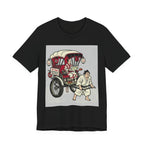 1st Tee Delivery Service Golf T-Shirt | Samurai Rickshaw Sumo Caddy | Golf Legend Series | Wild Green Golf