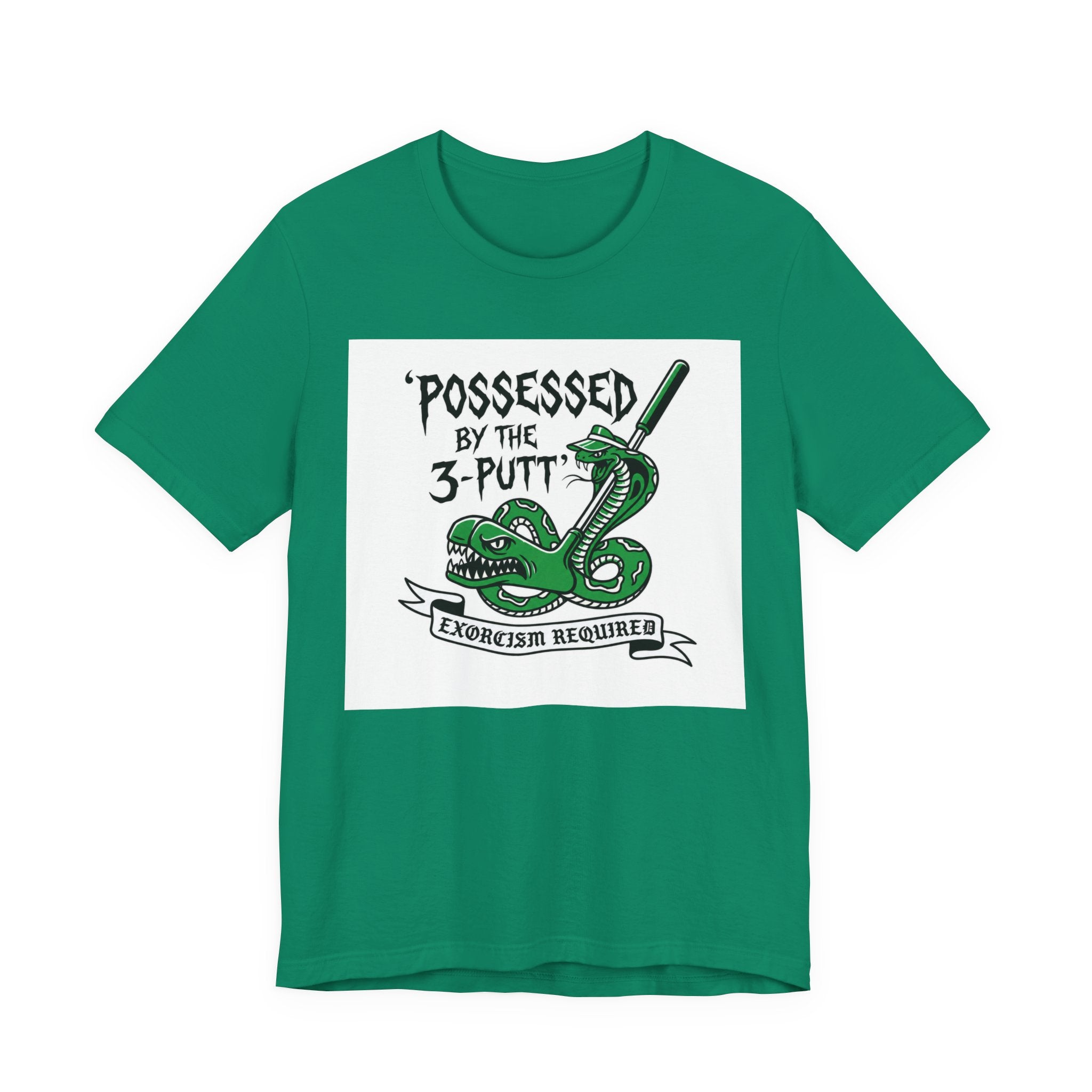 Possessed by the 3-Putt Golf T-Shirt | Funny Exorcism Required Putting Shirt | Wild Green Golf