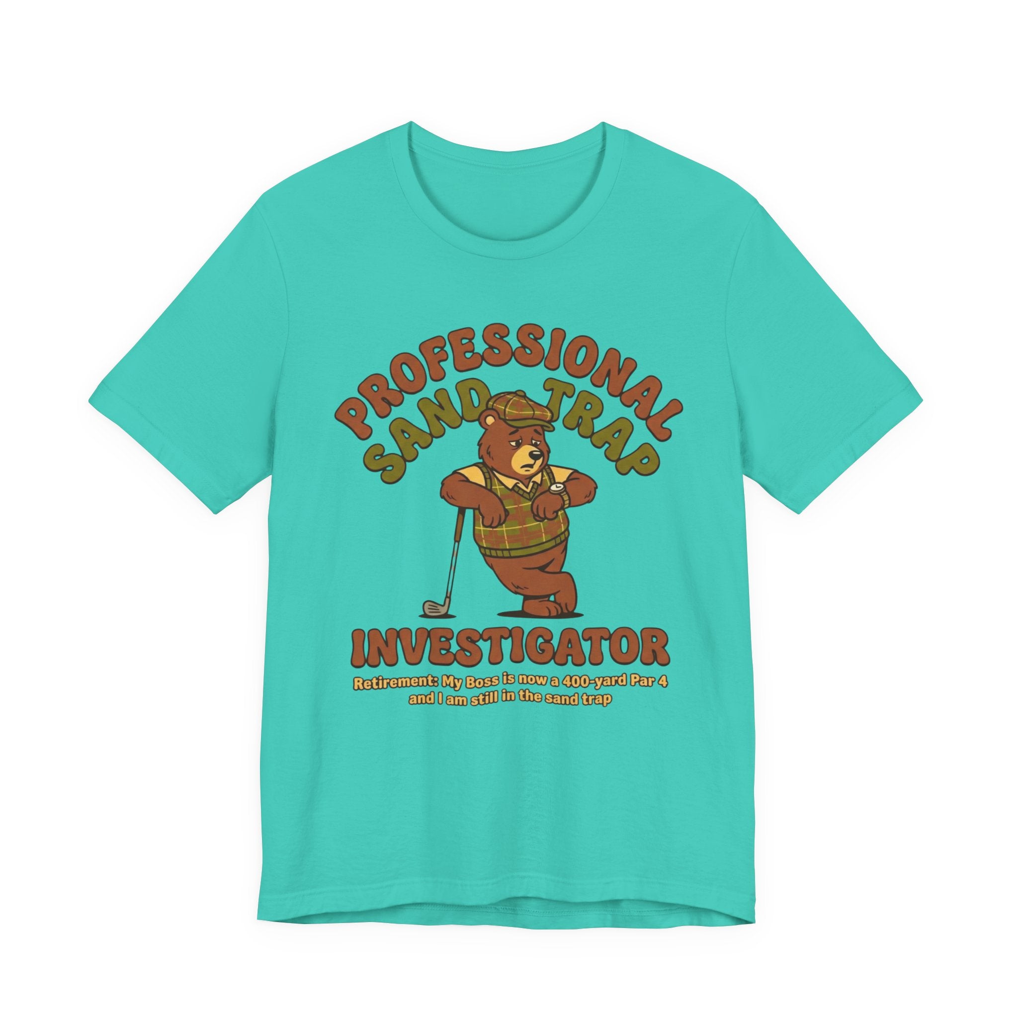 Professional Sand Trap Investigator Golf T-Shirt | Retirement Golf Tee | Wild Green Golf