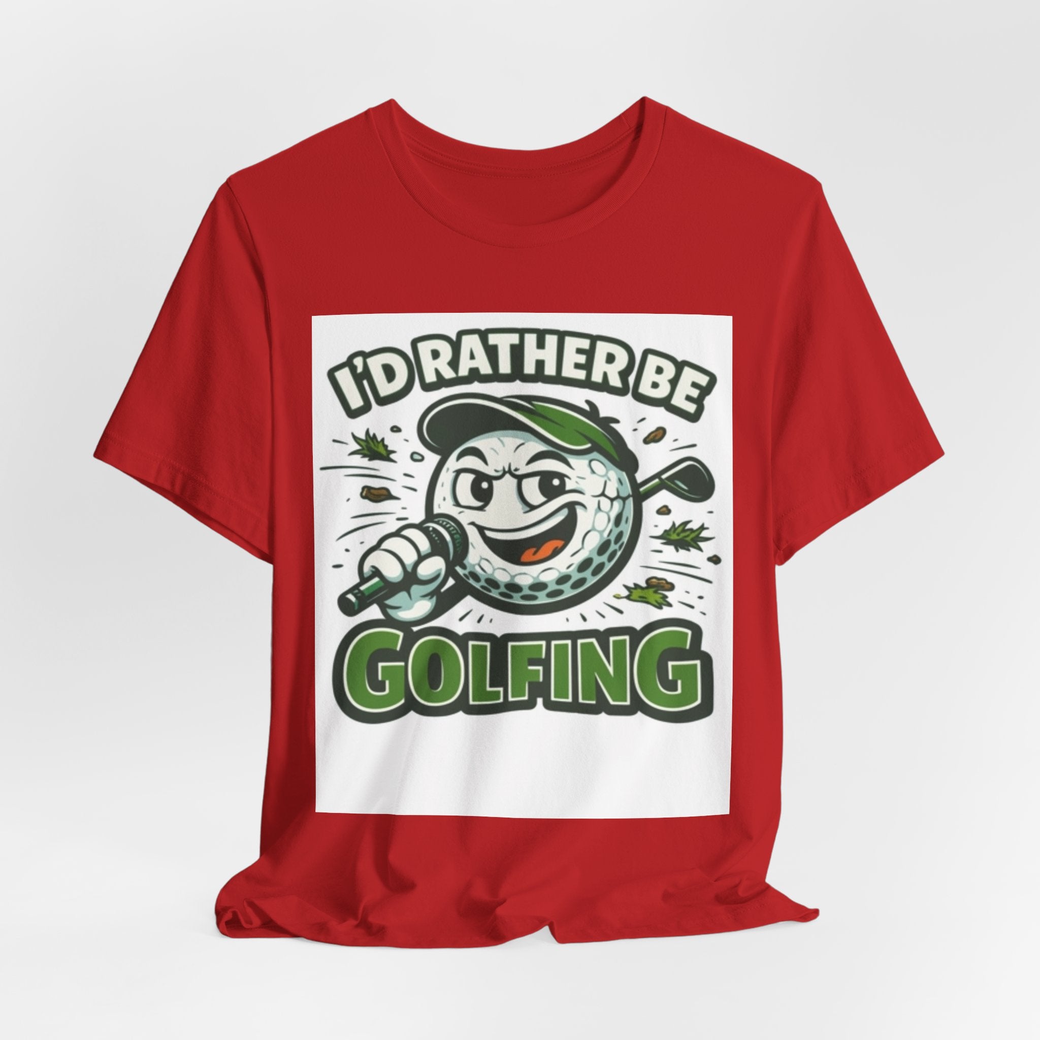 I'd Rather Be Golfing Graphic T-Shirt | Golf Lover Tee | Funny Golf Gift