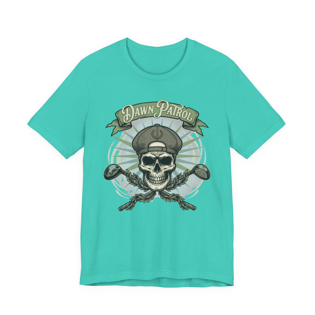 Dawn Patrol Golf T-Shirt | Skull Golfer Vintage Tee | Wild Green Golf
