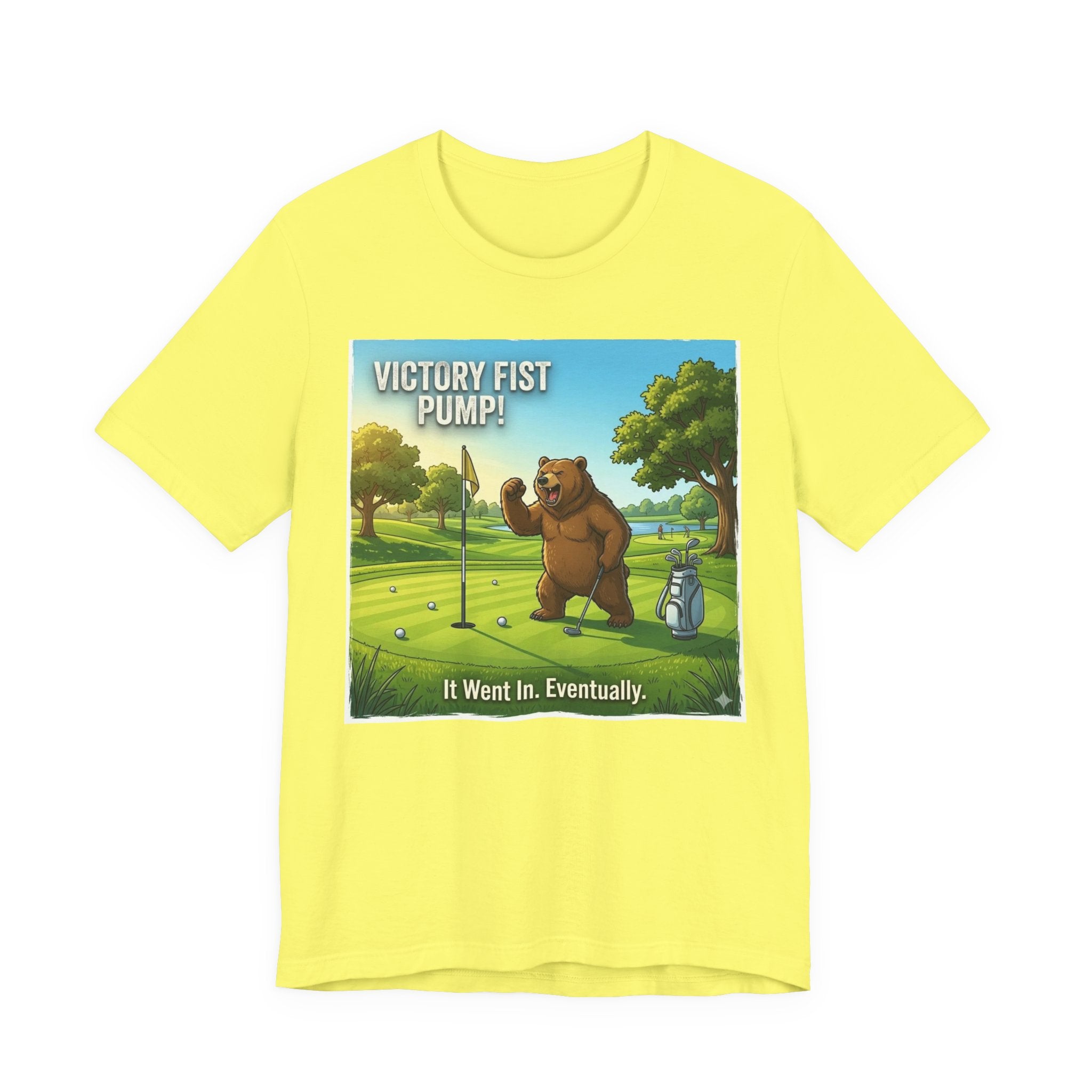Victory Fist Pump Funny Golf T-Shirt | Golf Putting Humor | Golfer Gift Tee