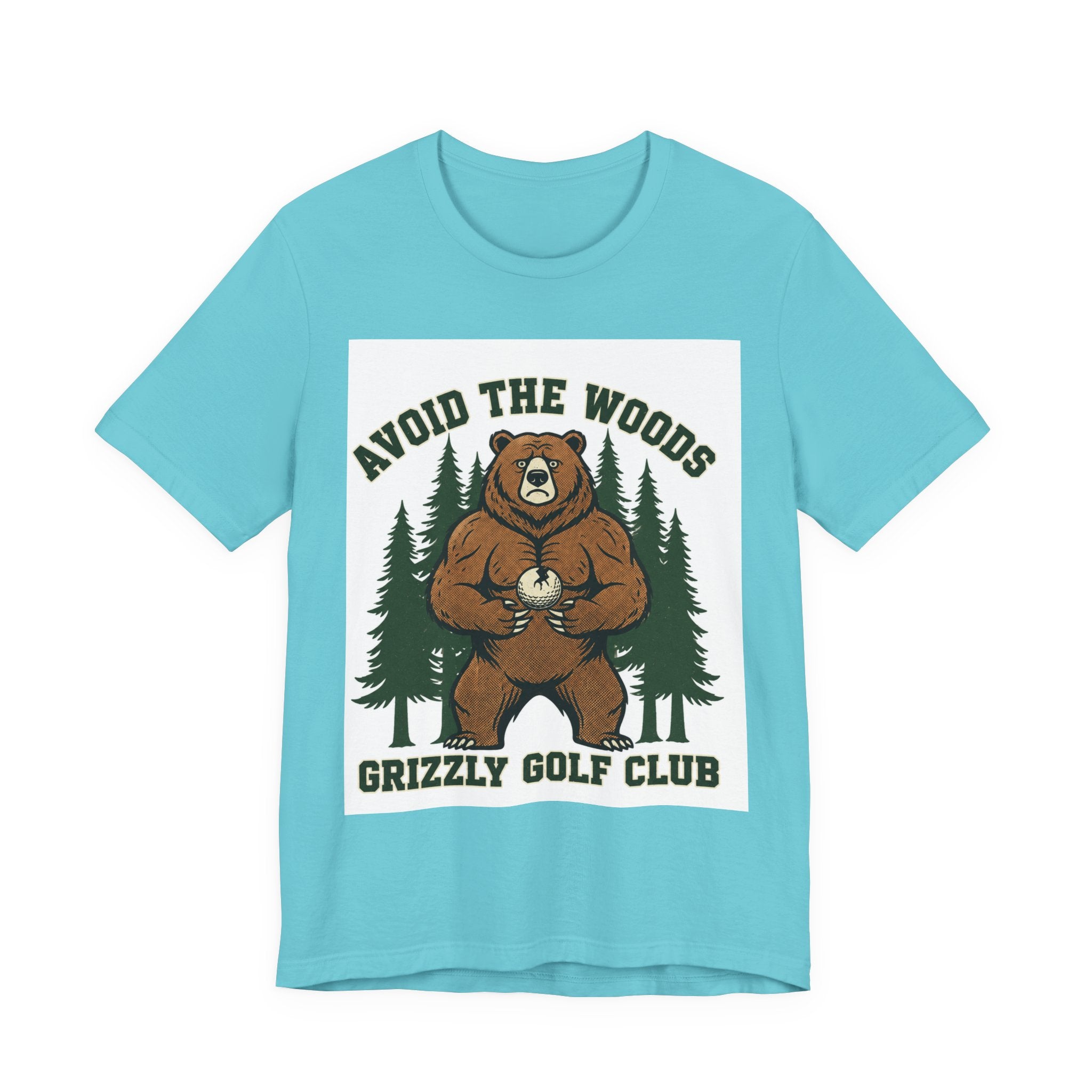 Avoid The Woods Grizzly Golf Club T-Shirt | Funny Golf Shirt | Golf Gift For Him