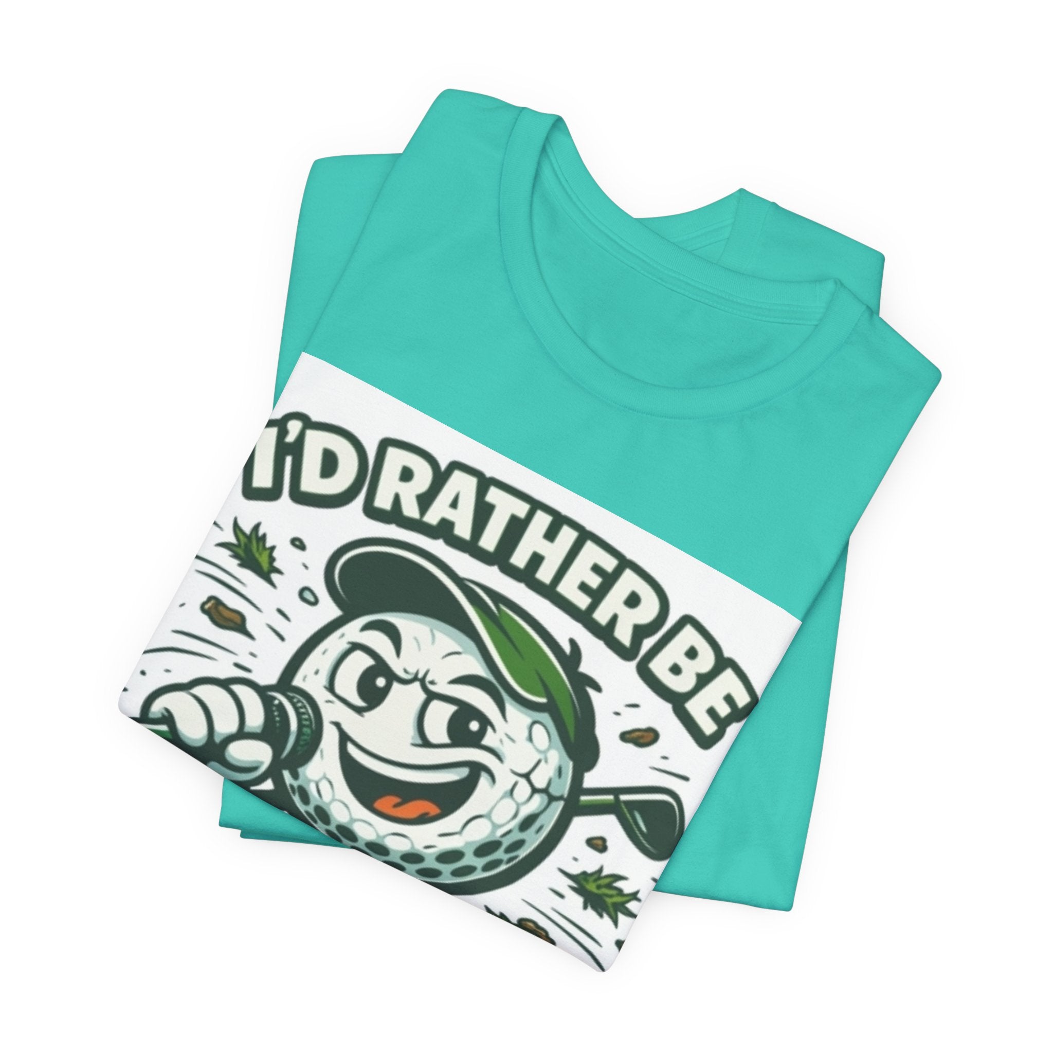 I'd Rather Be Golfing Graphic T-Shirt | Golf Lover Tee | Funny Golf Gift