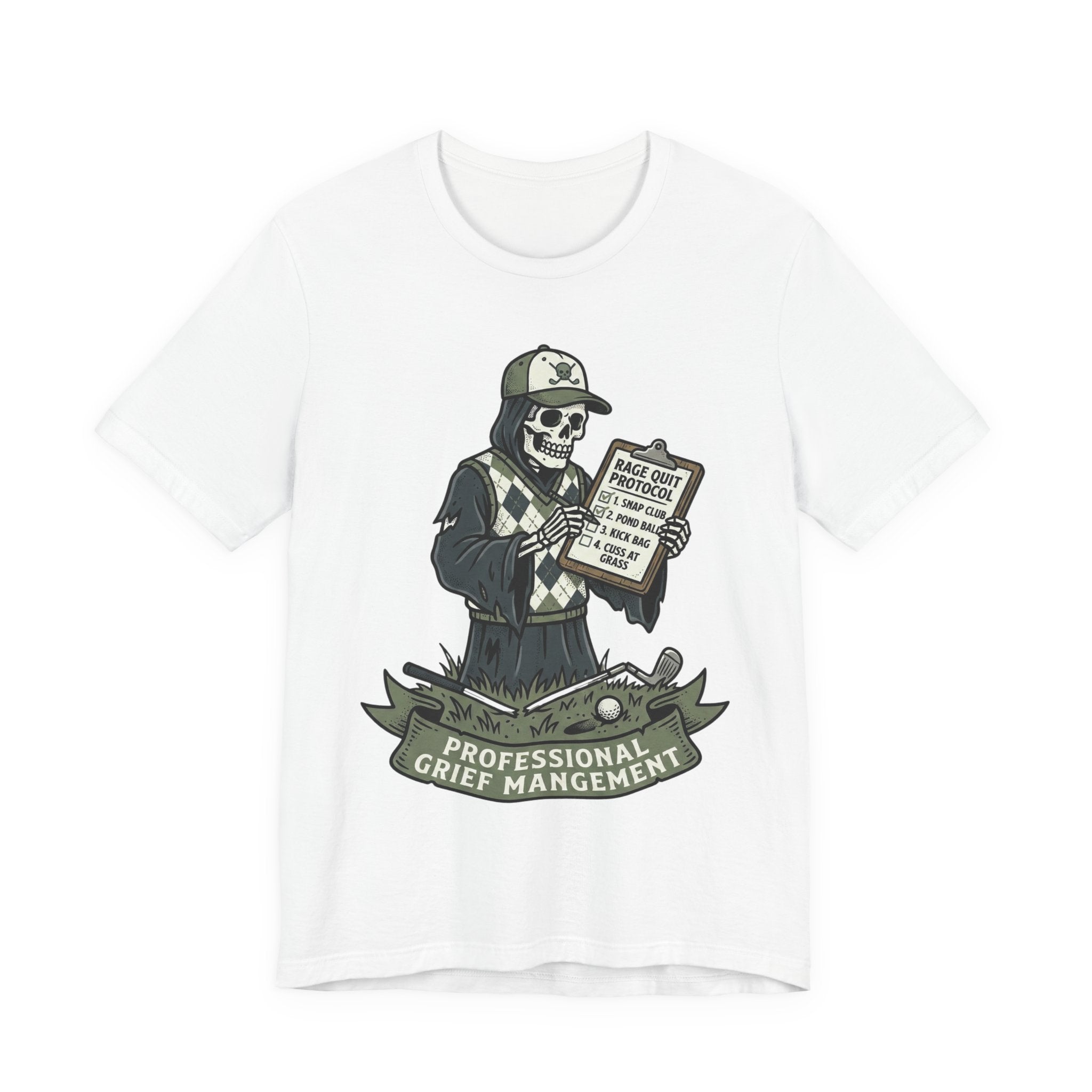 Professional Grief Management Tee — Skull Counselor Graphic T-Shirt