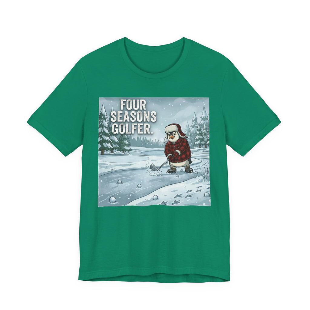 Four Seasons Golfer Funny Golf T-Shirt | Winter Golf Humor | Golf Gift Tee
