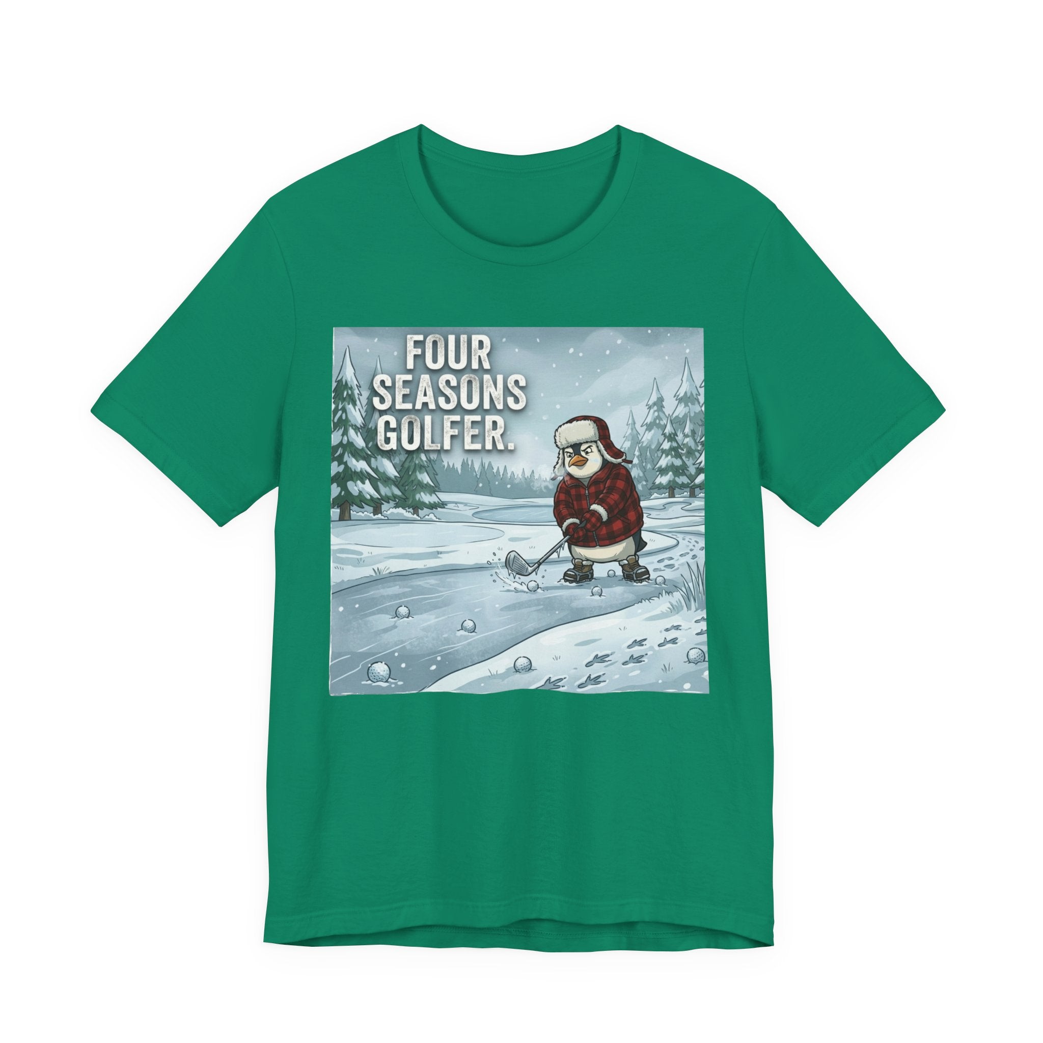 Four Seasons Golfer Funny Golf T-Shirt | Winter Golf Humor | Golf Gift Tee