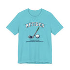 Retired Clubhouse Permanent Resident Golf T-Shirt | Funny Retirement Tee | Wild Green Golf