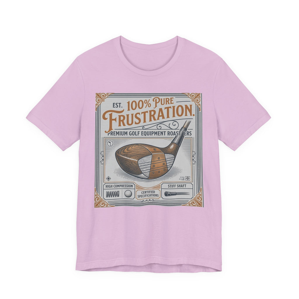 100% Pure Frustration Golf T-Shirt | Vintage Driver Label Tee | Wild Green Golf