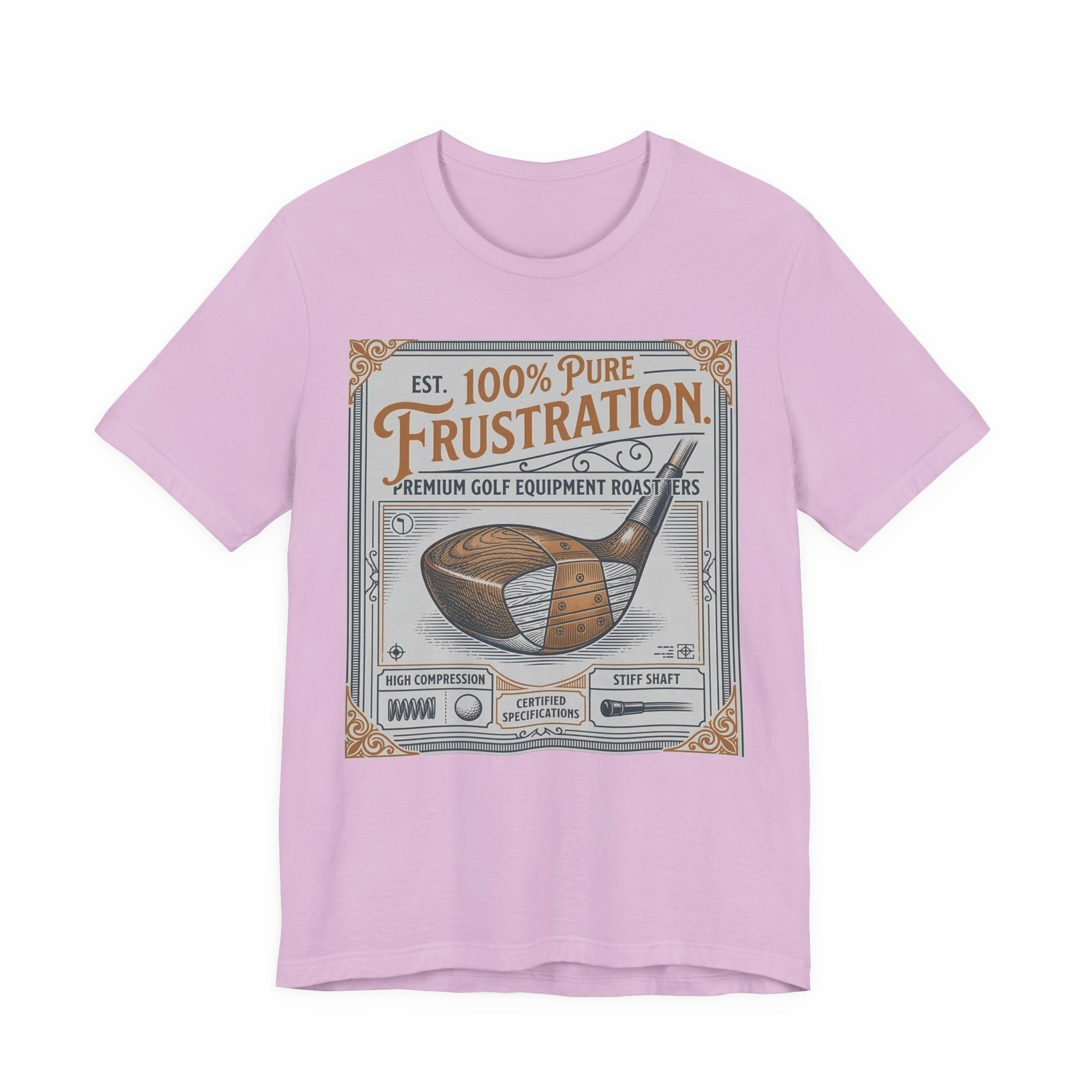 100% Pure Frustration Golf T-Shirt | Vintage Driver Label Tee | Wild Green Golf