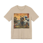 Samurai Tee Shot at Dawn Golf T-Shirt | Japanese Woodblock Great Wave | Golf Legend Series | Wild Green Golf