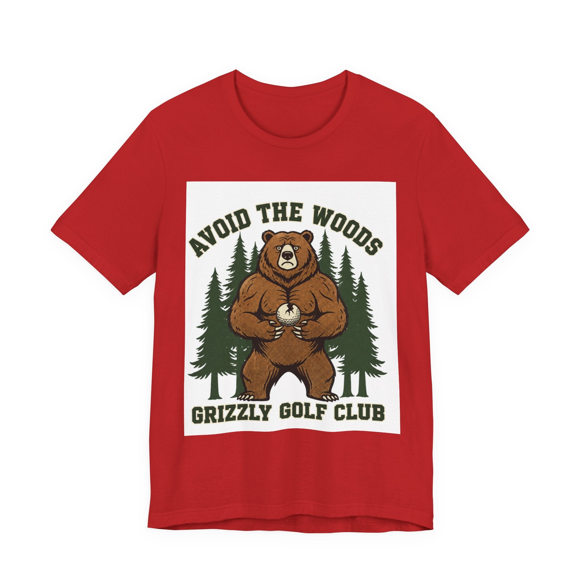 Avoid The Woods Grizzly Golf Club T-Shirt | Funny Golf Shirt | Golf Gift For Him