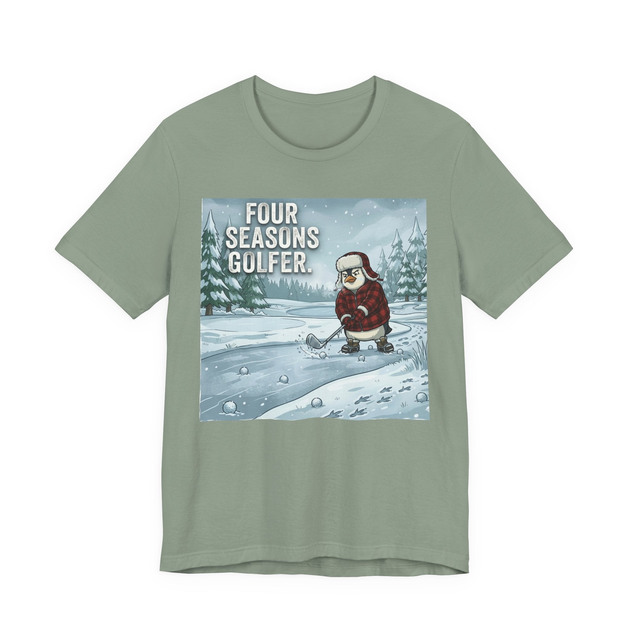 Four Seasons Golfer Funny Golf T-Shirt | Winter Golf Humor | Golf Gift Tee