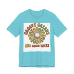 Groovy Greens and Good Times Golf T-Shirt | Retro Flower Golf Tee | 70s Golf Shirt