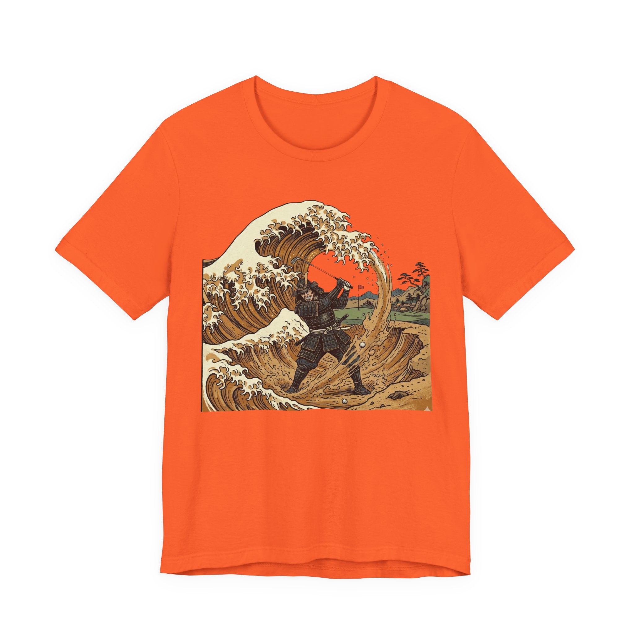 Bunkered Golf T-Shirt | Samurai Great Wave Bunker Tee | Golf Legend Series | Wild Green Golf