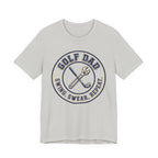 Golf Dad Swing Swear Repeat T-Shirt | Classic Crest Father's Day Golf Tee | Wild Green Golf