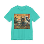 Samurai Tee Shot at Dawn Golf T-Shirt | Japanese Woodblock Great Wave | Golf Legend Series | Wild Green Golf