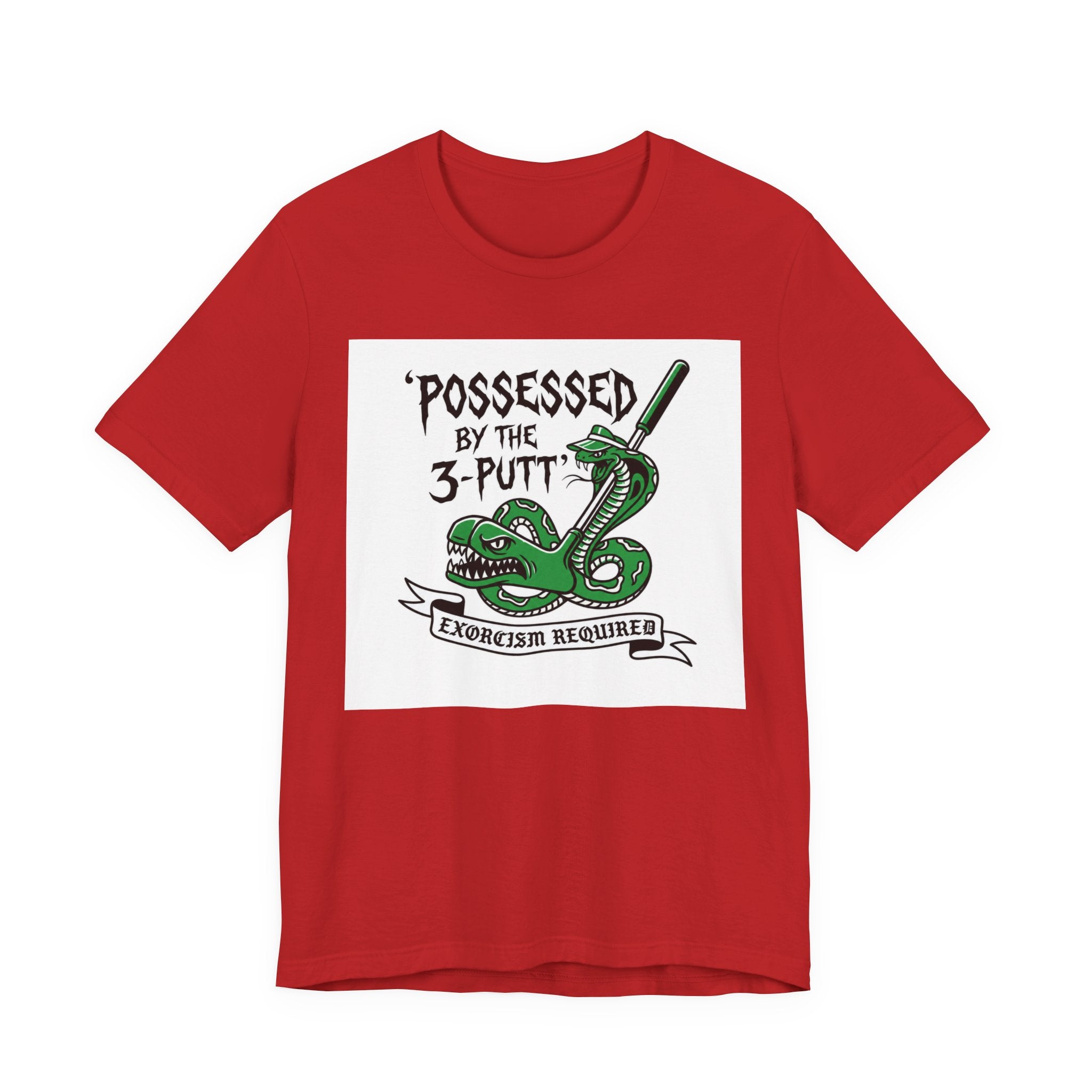 Possessed by the 3-Putt Golf T-Shirt | Funny Exorcism Required Putting Shirt | Wild Green Golf