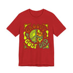 Groovy Golf Dad T-Shirt | 70s Retro Peace Sign Golf Tee | Wild Green Golf