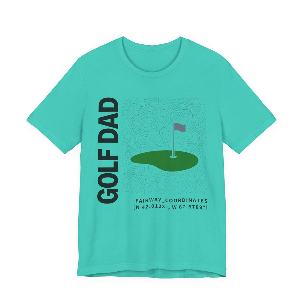 Golf Dad Topographic T-Shirt | Modern Fairway Map Design | Wild Green Golf