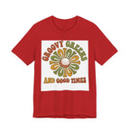 Groovy Greens and Good Times Golf T-Shirt | Retro Flower Golf Tee | 70s Golf Shirt
