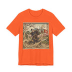 Samurai Bunker Shot Golf T-Shirt | Japanese Woodblock Sand Wave | Golf Legend Series | Wild Green Golf