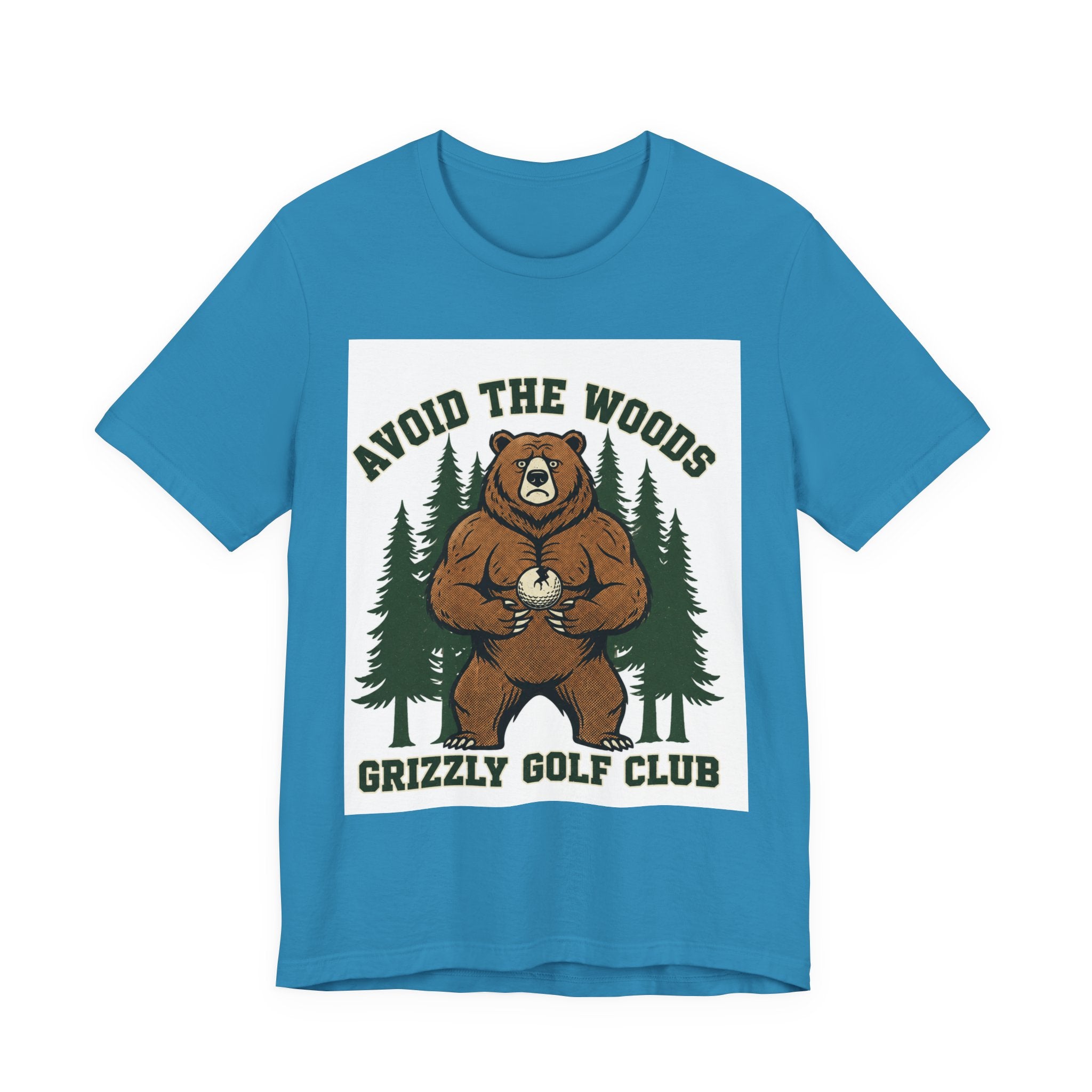 Avoid The Woods Grizzly Golf Club T-Shirt | Funny Golf Shirt | Golf Gift For Him