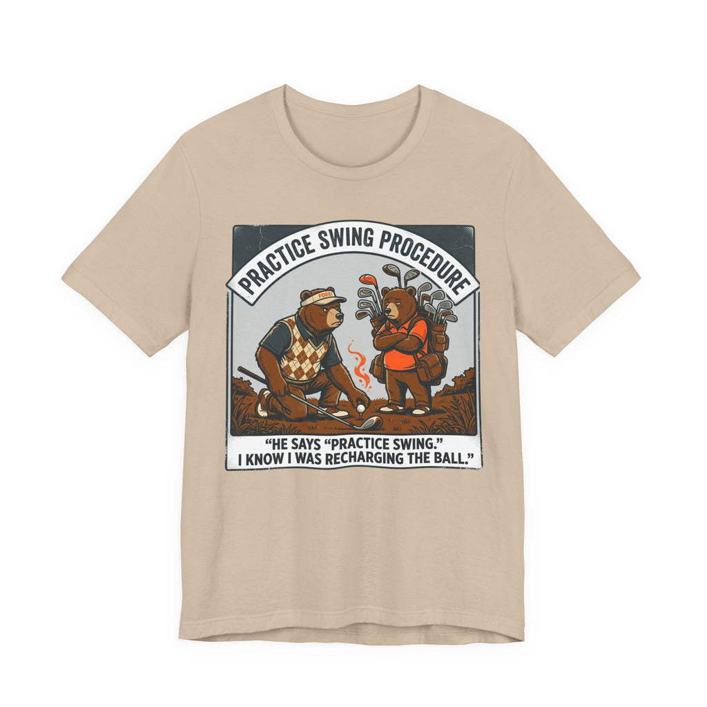 Practice Swing Procedure Funny Golf T-Shirt | Golf Mulligan Humor | Golfer Gift Tee